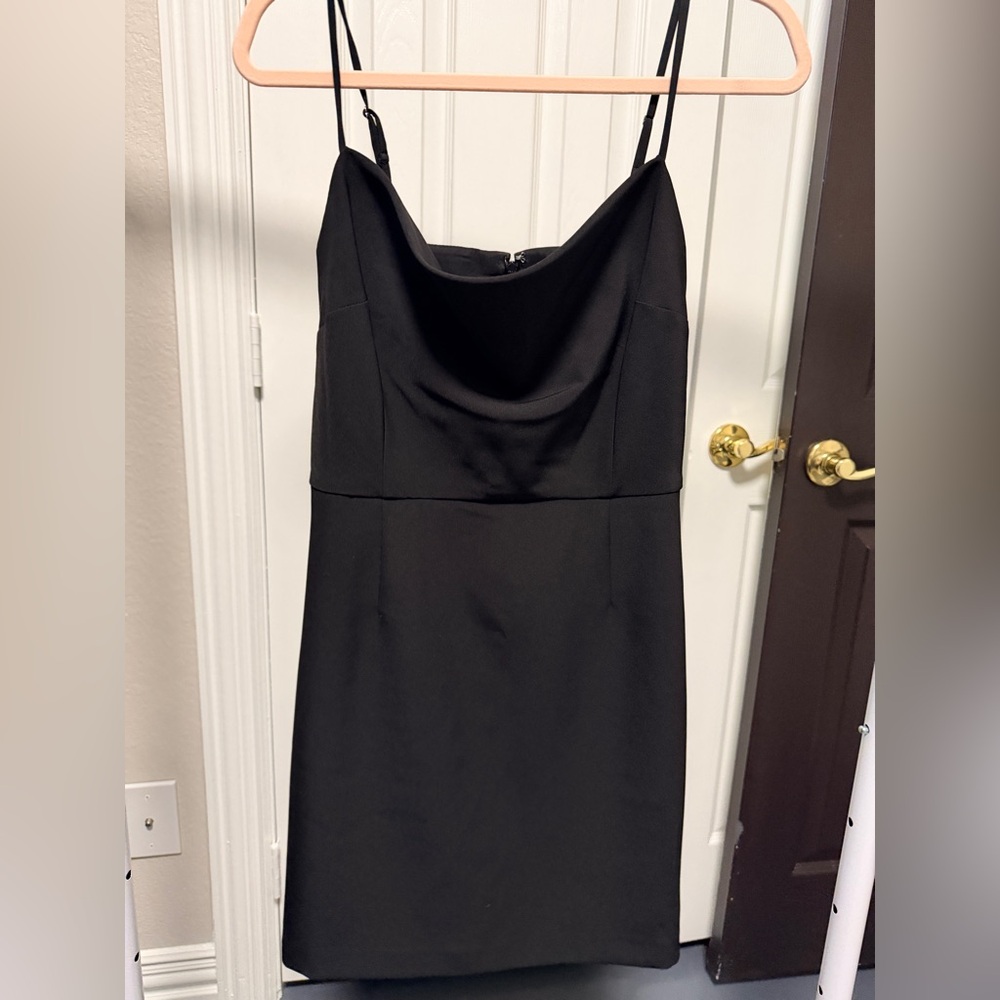 Gianni Bini Eleanor Black Spaghetti Strap Mini Dress Size 8
